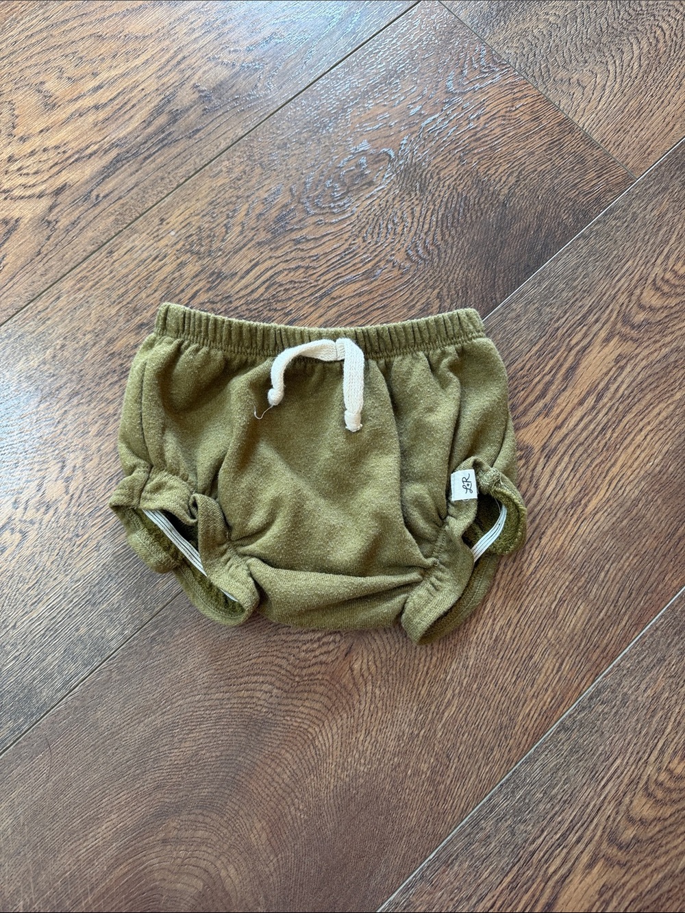 Little road co. Olive Green ruffle shorts